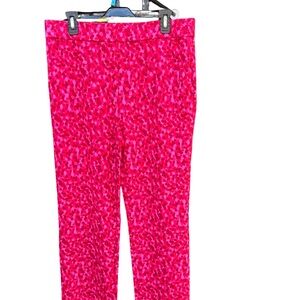 Isaac Mizrahi Live! Tall Medium Regular Pebble Knit Straight Leg Pant Rasberry